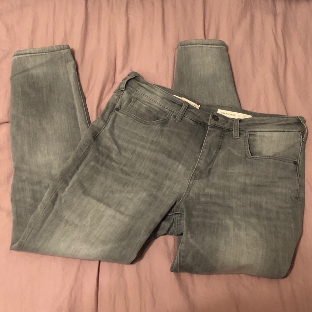 Pilcro & Letterpress cement gray jeans 31